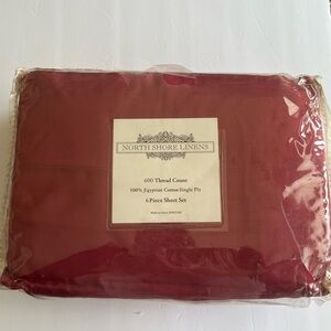 North Shore Linens Queen Sheet Set 600 Thread Count 6 Piece Sheet Set Cotton New